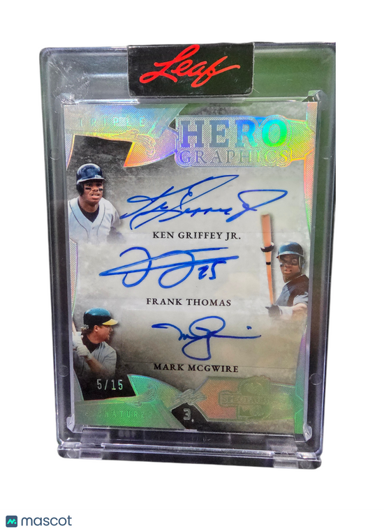 2025 Leaf Triple Hero Ken Griffey Jr. Mark Mcgwire Frank Thomas #H3-4 5/15