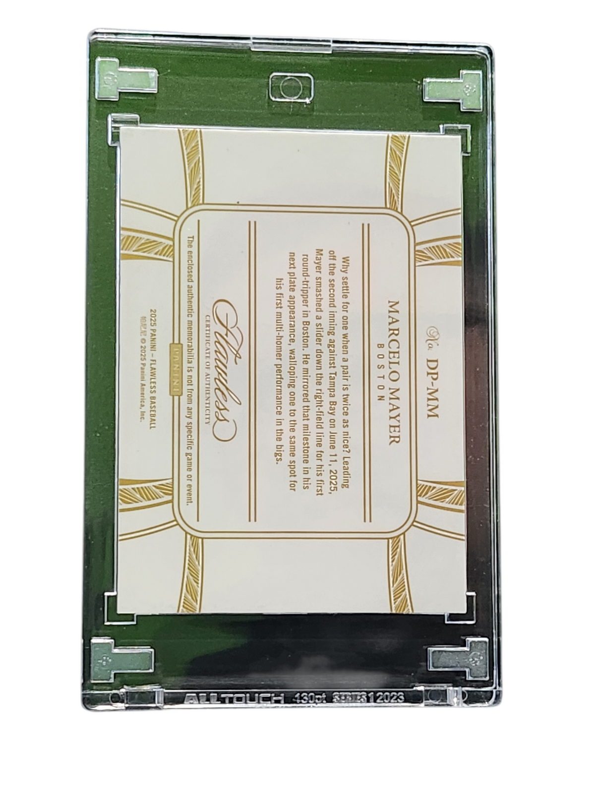 2025 Panini Flawless Marcelo Mayer #Dp-Mm 97/97 Dual Patch