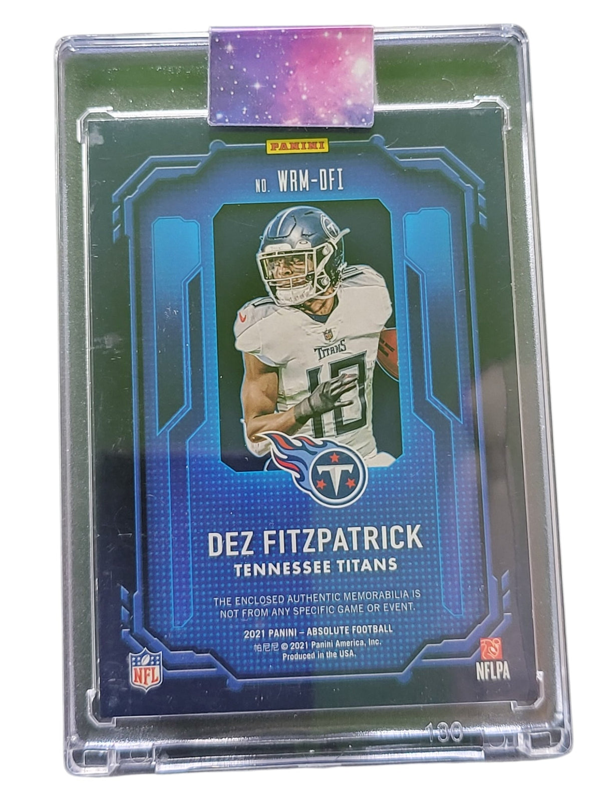 2021 Panini Absolute Football War Dez Fitzpatrick #Wrm-Dfi 1-Of-1 NFL Shield