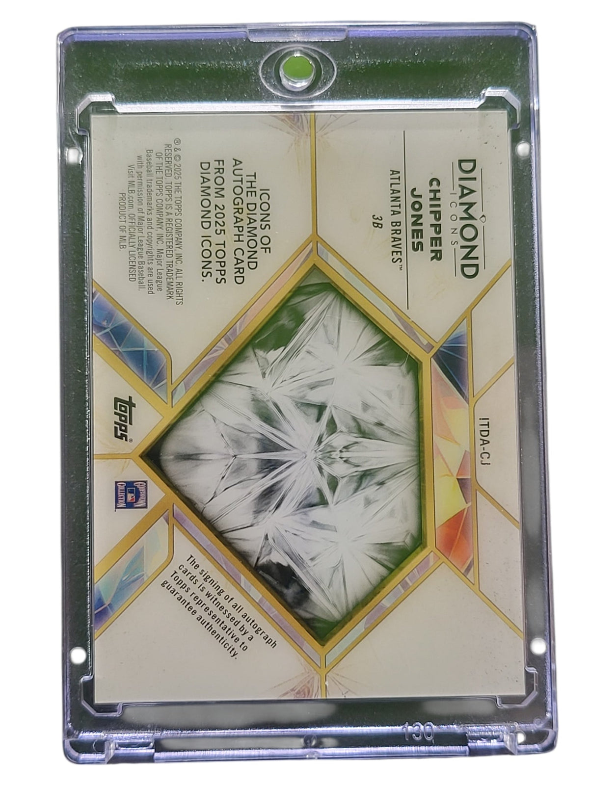 2025 Topps Diamond Icons Chipper Jones #Itda-Cj 3/5