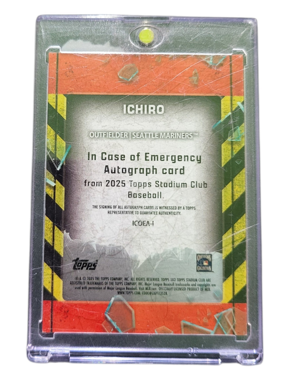 2025 Topps Stadium Club In Case Of Emergency Ichiro #Icoea-I 01/10