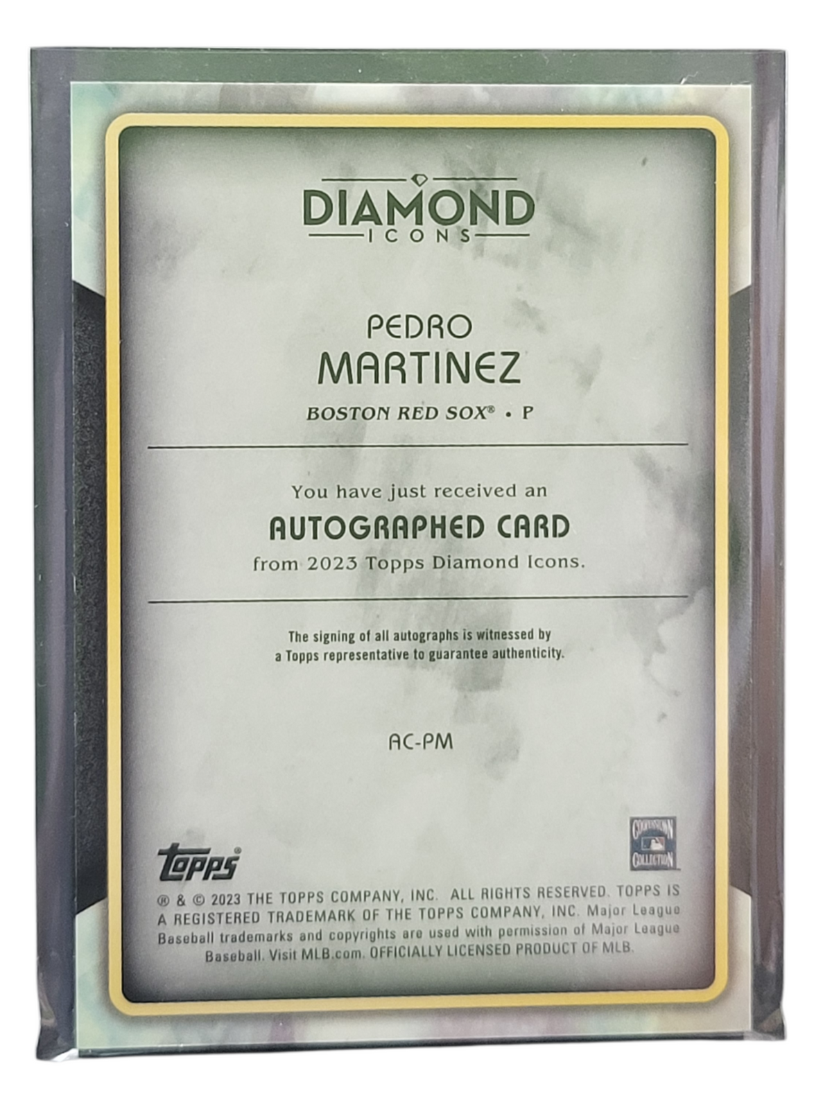 2023 Topps Diamond Icons Pedro Martinez #Ac-Pm 07/10