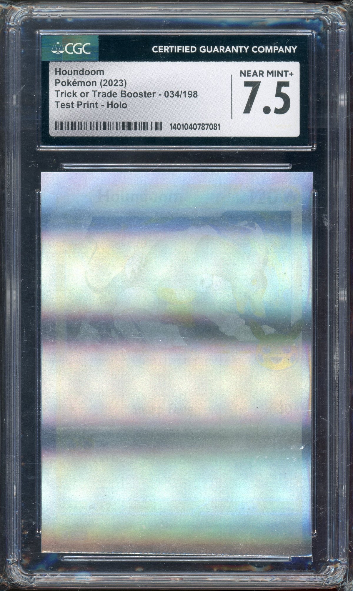 CGC 7.5 Houndoom Trick Or Trade * Test Print * Holo
