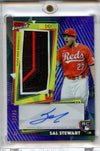 Sal Stewart 2026 Topps Finest Purple Rookie Relic Autograph 17/75 #RPA-SS