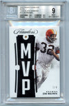 Jim Brown 2018 Panini Flawless MVPS Chocolate Diamond 1/4 #MVP-14 BGS 9