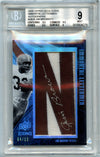 Jim Brown 2008 Upper Deck Icons Immortal Letterman Patch Auto 4/12 #JB26 BGS 9