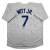 Autographed/Signed Bobby Witt Jr. Kansas City White Baseball Jersey Beckett BAS COA