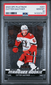 Graded 2024 Upper Deck OPC Platinum Cutter Gauthier #201 Rookie RC Hockey Card PSA 10 Gem Mint