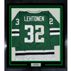 Framed Autographed/Signed Kari Lehtonen 35x39 Dallas Green Hockey Jersey JSA COA