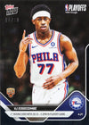 2025 Topps Now VJ Edgecombe #267 Black Foil /10 1st Rookie Ever with 30/10 + 5 3PM in Playoff Game Philadelphia 76ers Rookie RC Basketball Card