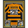 Framed Autographed/Signed Rod Woodson 35x39 HOF 09 Pittsburgh Bumbe Bee Football Jersey Beckett BAS COA