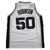 Autographed/Signed David Robinson San Antonio White Basketball Jersey Beckett BAS COA