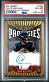 Graded 2024 Topps Finest Football Caleb Williams #PCW Prodigies Autograph Rookie RC Football Card PSA 10 Gem Mint