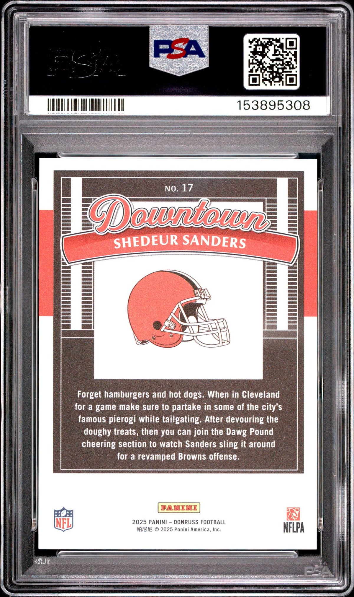 2025 Panini Donruss Downtown Shedeur Sanders #17 PSA 10
