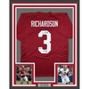 Framed Autographed/Signed Trent Richardson 35x39 Roll Tide Alabama Red College Football Jersey Beckett BAS COA
