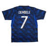 Autographed/Signed Ousmane Dembele France Blue Soccer Futbol Jersey Beckett BAS COA