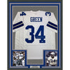 Framed Autographed/Signed Cornell Green 35x39 Dallas White Football Jersey Beckett BAS COA
