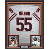 Framed Autographed/Signed Otis Wilson 35x39 Chicago White Football Jersey Beckett BAS COA