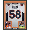 Framed Autographed/Signed Von Miller 35x39 Denver White Football Jersey Beckett BAS COA