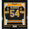 Framed Autographed/Signed Adam McQuaid 35x39 Boston Black Hockey Jersey JSA COA
