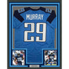 Framed Autographed/Signed Demarco Murray 35x39 Tennessee Light Blue Football Jersey JSA COA