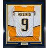 Framed Autographed/Signed Filip Forsberg 35x39 Nashville White Hockey Jersey JSA COA