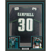 Framed Autographed/Signed Jihaad Campbell 35x39 Philadelphia Black Football Jersey Beckett BAS COA