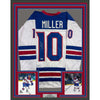 Framed Autographed/Signed JT J.T. Miller 35x39 Team USA White Hockey Jersey Beckett BAS COA