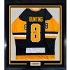 Framed Autographed/Signed Michael Bunting 35x39 Pittsburgh Black Hockey Jersey Beckett BAS COA