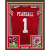 Framed Autographed/Signed Ricky Pearsall 35x39 San Francisco Red Pro Cut Football Jersey Beckett BAS COA