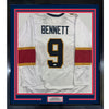 Framed Autographed/Signed Sam Bennett 35x39 Florida White Hockey Jersey JSA COA