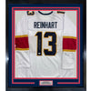 Framed Autographed/Signed Sam Reinhart 35x39 Florida White Hockey Jersey JSA COA