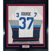 Framed Autographed/Signed Yanni Gourde 35x39 Seattle White Hockey Jersey JSA COA