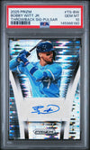 2025 Panini Prizm Throwback Signatures Pulsar Bobby Witt Jr. #TS-BW /199 PSA 10