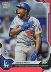 2026 Topps Now Josue De Paula #668 Red Foil /5 Top Prospect Launches 3 Run HR for 1st Career Hit Los Angeles Dodgers Rookie RC Baseball Card