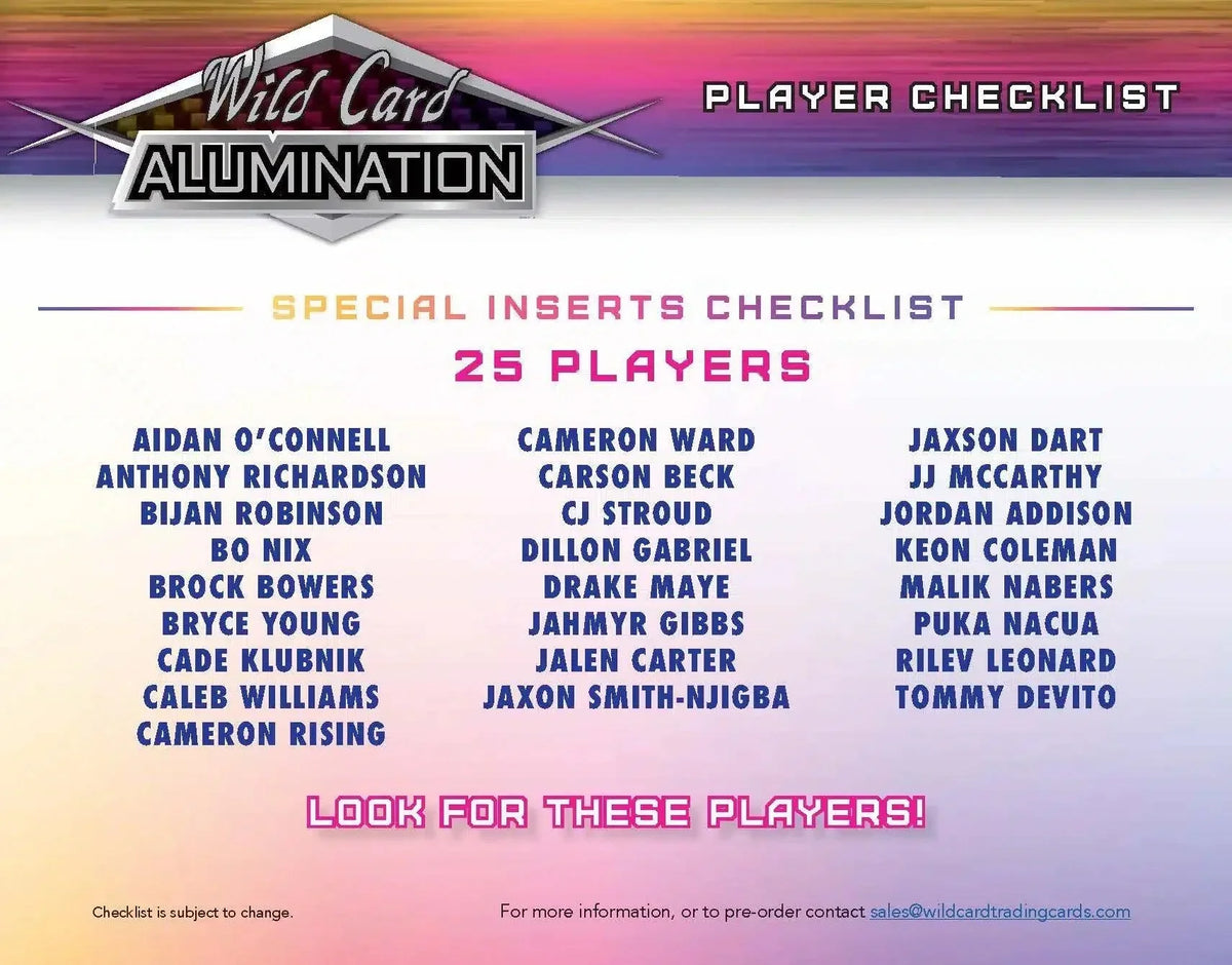 Wild Card - 2023 Alumination Special Rookie And Insert Edition American Football (NFL) - Hobby Box