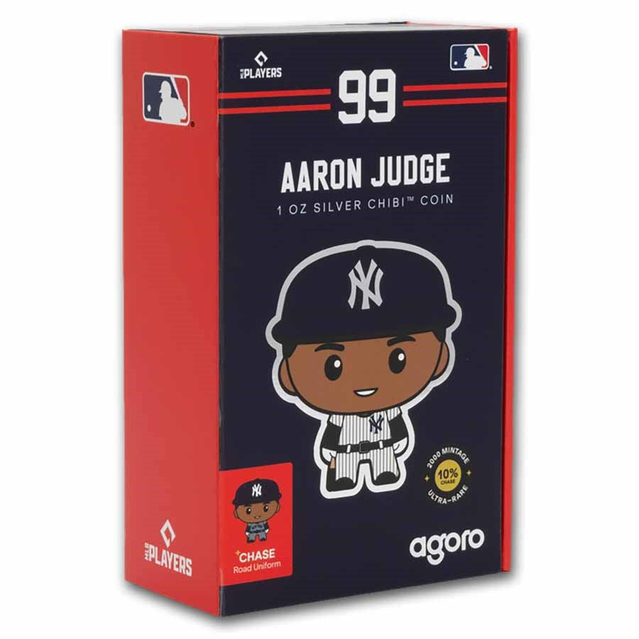 2025 Major League Baseball Players Chibi Aaron Judge 1 Oz Silver Coin Agoro