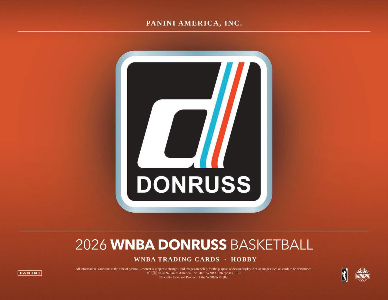2026 Panini Donruss WNBA Basketball Hobby Blaster 20 Box Case