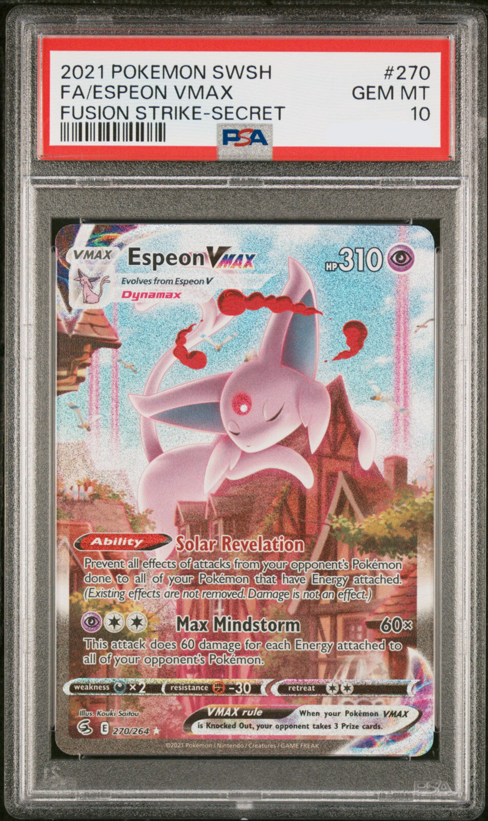 PSA 10 Fa/Espeon Vmax Fusion Strike-Secret