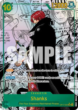 Shanks (022) (Manga) (Op17-022) - The World's Strongest Warriors Foil