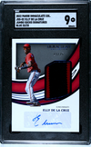Elly De La Cruz 2022 Immaculate Jumbo Socks Blue Patch Auto 23/25 #JSS-EC SGC 9