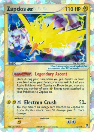 Zapdos Ex (116/112) - Firered & Leafgreen Holofoil