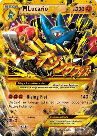 M Lucario Ex (Secret) (113/111) - Xy Furious Fists Holofoil