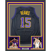 Framed Autographed/Signed Austin Reaves 35x39 Los Angeles LA Black City Edition Basketball Jersey Beckett BAS COA