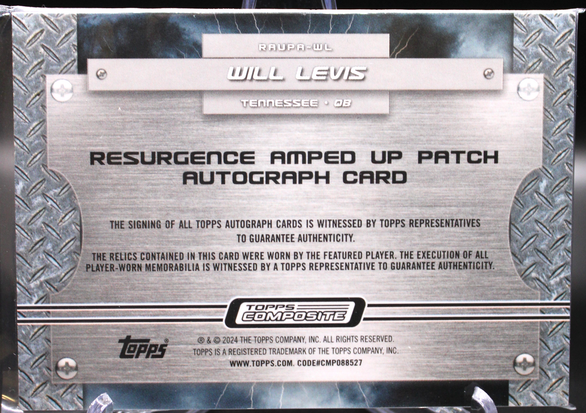2024 Topps Composite Football - Will Levis Raupa-Wl - Amped Up Rpa /125