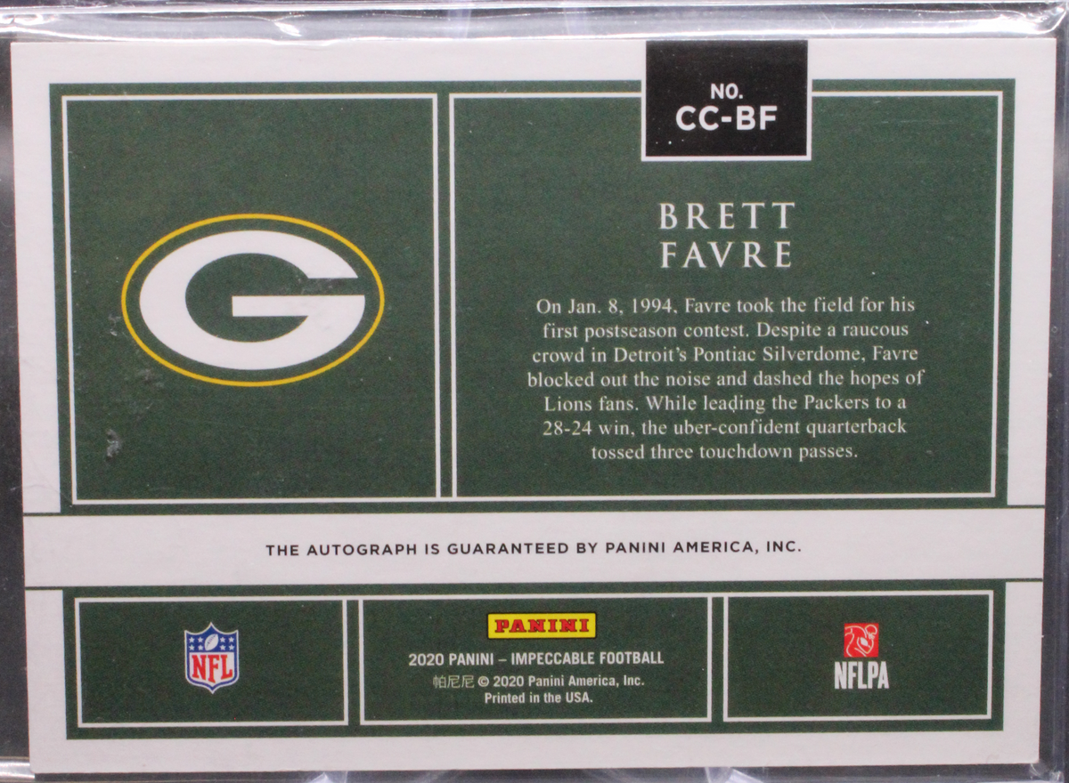 2020 Panini Impeccable Football - Brett Favre Cc-Bf - Canvas Creations /10