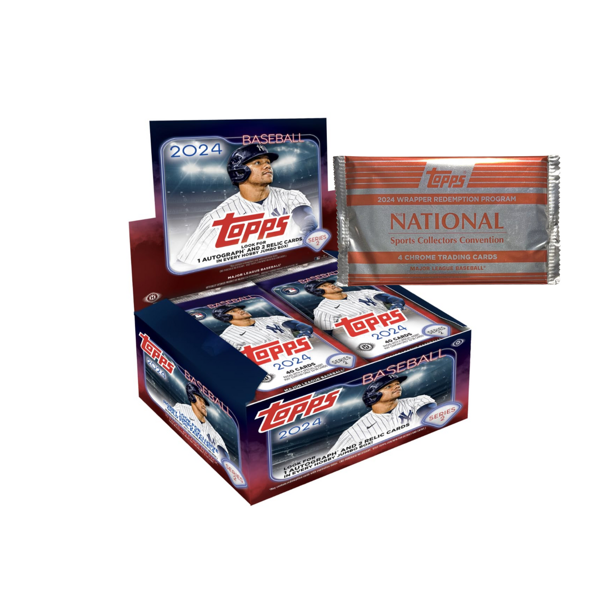 2024 Topps Series 2 Baseball Jumbo Box W/ 2024 Nscc Exclusive Silver Pack