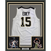 Framed Autographed/Signed Zach Edey 35x39 Purdue White College Basketball Jersey JSA COA