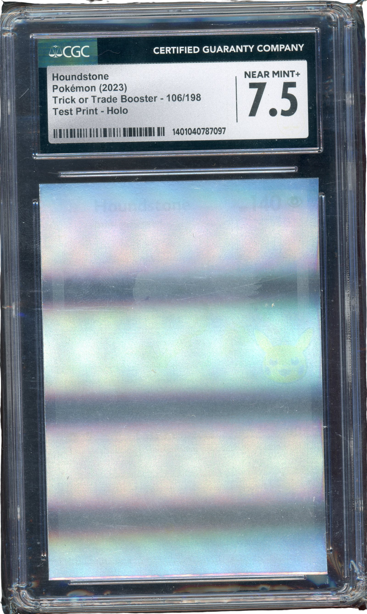 CGC 7.5 Houndstone Trick Or Trade *Test Print* Holo