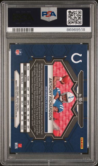 2023 Panini Mosaic - Anthony Richardson Nd-5 - Genesis - PSA 9
